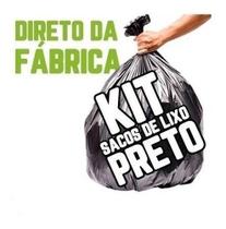 Kit Saco De Lixo 100 Lts Mega + 60 Lts Super Reforçado Preto