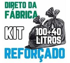 Kit Saco De Lixo 100un 100l E 100un 40l Preto Reforçado - HIGIPACK