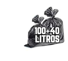 Kit Saco De Lixo 100Un 100L E 100Un 40L Preto Reforçado Kit Saco De Lixo 100Un 100L E 100Un 40L Preto Reforçado