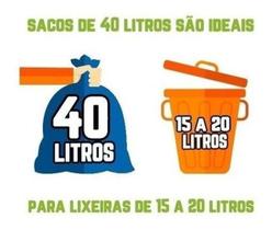 Kit Saco De Lixo 100Un 100L E 100Un 40L Preto Reforçado