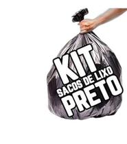 Kit Saco De Lixo 20 + 40 Lts Reforçado Preto
