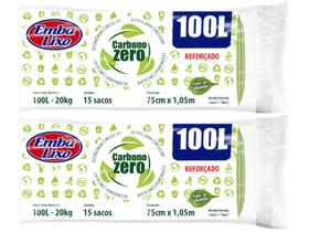Kit Saco de Lixo Verde 100L Reforçado Embalixo