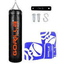 Kit Saco De Pancada 160 + Luva Pro + Suporte Teto Gorilla