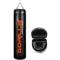 Kit Saco De Pancada Grande Boxe Profissional 160 Cm + Protetor Bucal Moldável Com Capinha Gorilla