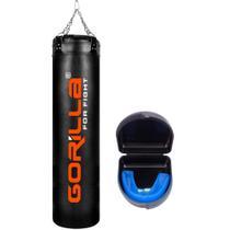 Kit Saco De Pancada Grande Boxe Profissional 160 Cm + Protetor Bucal Moldável Com Capinha Gorilla