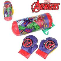 Kit Saco De Pancada Infantil Avengers + Luvas Vingadores