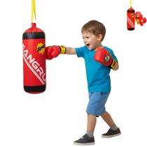 Kit Saco De Pancada Infantil Boxe Com Luvas Treino Luta Criança