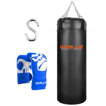 Kit Saco de pancada Profissional 70Cm Luva Bate Saco Pro Adulto Gorilla Boxe Muay Thai Treino Luta Kit Saco de pancada Profissional 70Cm Luva Bate Saco Pro Adulto Gorilla Boxe Muay Thai Treino Luta
