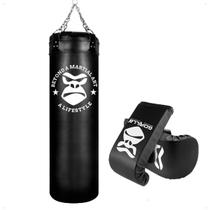 Kit Saco De Pancada Profissional Reforçado 120cm e Luva Bate Saco Gorilla Boxe MuayThai Kit Saco De Pancada Profissional Reforçado 120cm e Luva Bate Saco Gorilla Boxe MuayThai