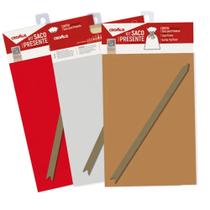 Kit Saco de Presente 25x37cm Liso Sortido 1 Unidade - 350607 - CROMUS