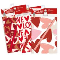 Kit Saco de Presente 25x37cm Romantica Sortidos 1 Unidade - 350007 - CROMUS Kit Saco de Presente 25x37cm Romantica Sortidos 1 Unidade - 350007 - CROMUS