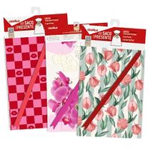 Kit Saco de Presente Feminino 45x59cm 1 Unidade Sortido - 350111 - CROMUS Kit Saco de Presente Feminino 45x59cm 1 Unidade Sortido - 350111 - CROMUS