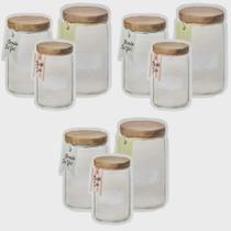 Kit Saco de PVC Reutilizável p Mantimentos Zip Clock 9 Sacos