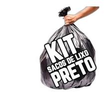 Kit Saco Lixo 200Lts Reforçadíssimo + 60Lts Reforçado Preto