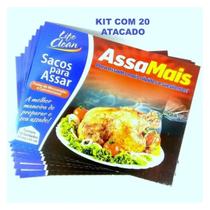 Kit Saco Para Assar 20x Frango Carne Peixes Assados Atacado - Life Clean