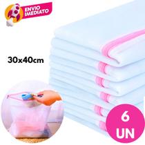 Kit Saco Para Lavar Roupas 30x40cm Delicadas Saquinhos Com Ziper Proteção E Organização Viagem Kit Saco Para Lavar Roupas 30x40cm Delicadas Saquinhos Com Ziper Proteção E Organização Viagem