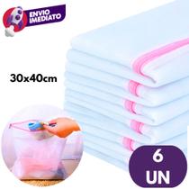 Kit Saco Para Lavar Roupas Delicadas Máquina Saquinhos Com Ziper Proteção Organização