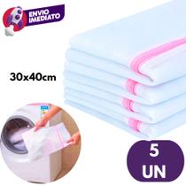 Kit Saco Para Lavar Roupas Delicadas Máquina Saquinhos Com Ziper Proteção Organização