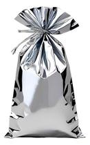 Kit Saco Presente Dourado/prata Embalagem 25x36 C50+50 Laço