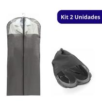 Kit Saco Protetor de Calçado+ Capa Protetora Vestidos Casaco