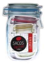 Kit Saco Zip Lock com 3 Peças 100, 450 e 850 ml Kit Saco Zip Lock com 3 Peças 100, 450 e 850 ml