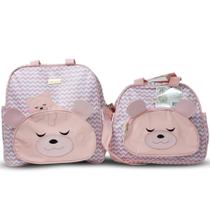 Kit Sacola Mochila Maternidade Frasqueira Ursão Mave Baby