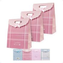 Kit Sacolas Personalizada De Papel Para Presente 31x24x12cm Lembrancinha Embalagem 3 Unidades