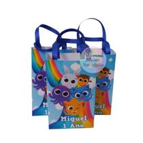 kit sacolinha surpresa personalizada para aniversario lembrancinha decoração bolofofos azul kit sacolinha surpresa personalizada para aniversario lembrancinha decoração bolofofos azul