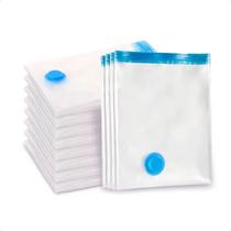 Kit Sacos a Vácuo 3 Unidades 50x70cm e 5 Unidades 40x60cm Organizador de Mochila Toalhas Mantas Almofadas