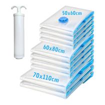 Kit Sacos À Vácuo 4un 40x50 4un 60x80 2un 70x110cm + Bomba Kit Sacos À Vácuo 4un 40x50 4un 60x80 2un 70x110cm + Bomba