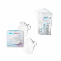 Kit Sacos Para Armazenar Leite Materno Amamentação e Protetor De Seios De Amamentação Silicone
