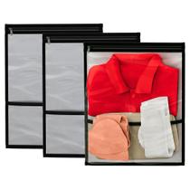 Kit Sacos Para Troca De Roupa Baby Look Do Dia Com Visor - 3 Unidades