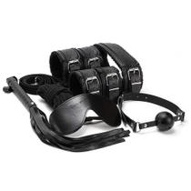 Kit Sado Erótico Bondage 3 Preto Sexy Import Kit Sado Erótico Bondage 3 Preto Sexy Import