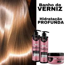 Kit Safira 300ml Lizz ante Hidratação Profunda Combate Frizz e Pontas Duplas Promove Maciez e Brilho