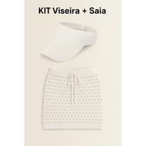 KIT Saia e Viseira Saída de Praia Piscina Tendencia Verão Em Tricô