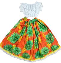 Kit Saia em Chita de Algodão Carimbo, Danças Juninas e Blusa Ciganinha Tamanho 12 Kit Saia em Chita de Algodão Carimbo, Danças Juninas e Blusa Ciganinha Tamanho 12