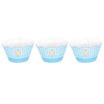 Kit saia p/ cupcake estampada baby menino c/ 36 un - nc toys Kit saia p/ cupcake estampada baby menino c/ 36 un - nc toys