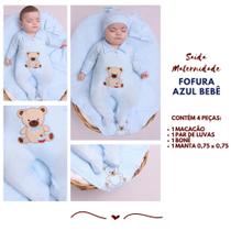 Kit Saída de Maternidade 4 Peças Conjunto Fofura Roupinha Menino