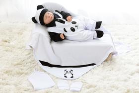 Kit Saída De Maternidade - 5 Peças Luck Panda Menino (a) - Beca Baby