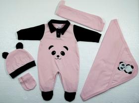 Kit Saída De Maternidade - 5 Peças Luck Panda Menino