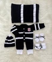 Kit Saída de Maternidade Corinthians RN a 6 meses - Tricô Antialérgico