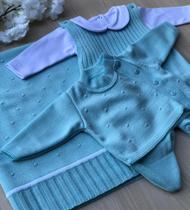 Kit saída de maternidade em tricot 4 peças - Dinhos baby