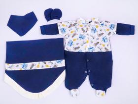 Kit Saída De Maternidade Enzo - 04 Peças - Para Meninos