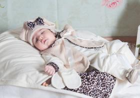 Kit Saída de Maternidade Para Bebe Menina Oncinha 4 Peças
