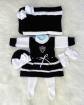 Kit Saída de Maternidade Personalizada Atlético Mineiro Tricô Artesanal RN a 6 meses