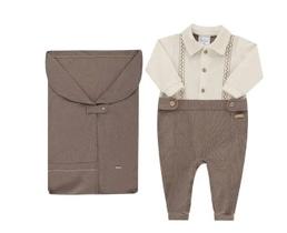 Kit Saída Maternidade Bebê Menino Plush Luxo Paraiso 17739 Kit Saída Maternidade Bebê Menino Plush Luxo Paraiso 17739