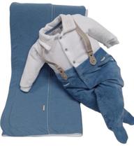 Kit Saída Maternidade Bebê Menino Plush Luxo Paraiso 17742 Kit Saída Maternidade Bebê Menino Plush Luxo Paraiso 17742