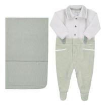 Kit Saída Maternidade Bebê Menino Plush Luxo Paraiso 17742 Kit Saída Maternidade Bebê Menino Plush Luxo Paraiso 17742