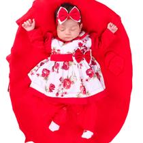 Kit Saída Maternidade Conjunto Menina Charmosinha Luxo 05 Peças 100% Algodão Kit Saída Maternidade Conjunto Menina Charmosinha Luxo 05 Peças 100% Algodão