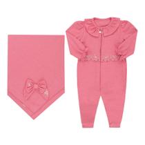 Kit Saída Maternidade Luxo Bebê Menina Bordado Paraiso 17770 Kit Saída Maternidade Luxo Bebê Menina Bordado Paraiso 17770